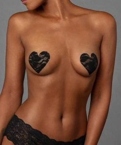 Nippies Bristols Six Basics Black Heart Nipple Covers