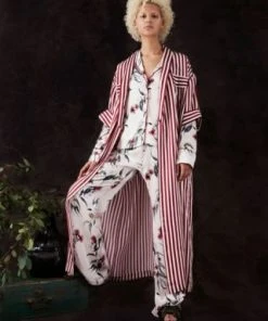 Violet & Wren Sale Trailing Guava Pyjama Shirt