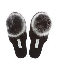 Arlotta Socks & Slippers Cashmere Slide With Pom Pom