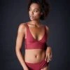 Only Hearts Eco Rib With Lace Long Line Bralette Ouverts
