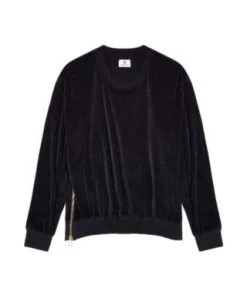 Sundry Velour Side Zip Sweatshirt