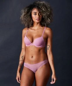 OnGossamer DD+ Sleek Micro Push Up Bra With Lace