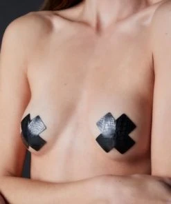 Nippies Bristols Six Fashion Re-Style Maneater Cross Reusable Nipple Covers