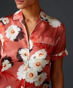 Violet & Wren Desert Bloom Short Sleeve Pyjama Shirt