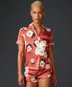 Violet & Wren Desert Bloom Short Sleeve Pyjama Shirt