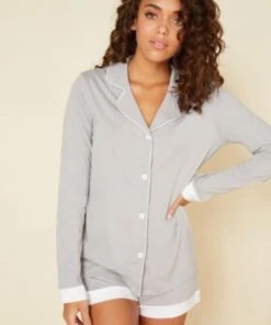 Cosabella Bella Bridal Long Sleeve Top & Boxer Pajama Set Cosabella