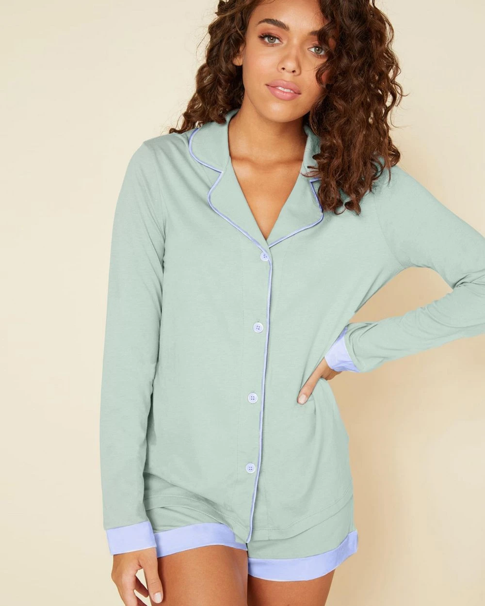 Cosabella Cosabella Bella Bridal Long Sleeve Top & Boxer Pajama Set 1 Cosabella Cosabella Bella Bridal Long Sleeve Top & Boxer Pajama Set