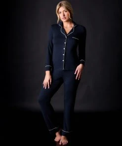 Journelle Lilly Long Sleeve & Pant Pajama Set Chevron Down Icon