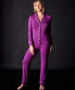 Journelle Lilly Long Sleeve & Pant Pajama Set Chevron Down Icon