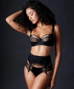 TeAmore Dusk Leavers Lace Suspender Belt TeAmore