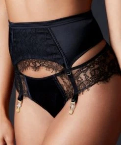 TeAmore Dusk Leavers Lace Suspender Belt TeAmore