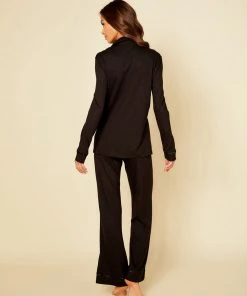 Cosabella Cosabella Bella Relaxed Long Sleeve Top And Pant Pajama Set