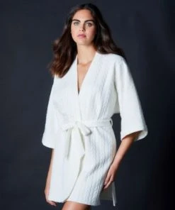 Samantha Chang Chevron Down Icon Wellness Cozy Robe