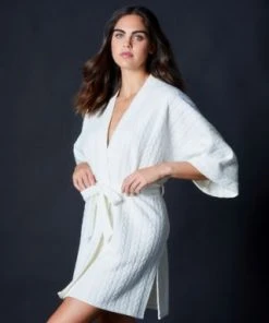 Samantha Chang Chevron Down Icon Wellness Cozy Robe