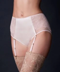 TeAmore Underwear Dusk Leavers Lace High Waist Keyhole Briefs