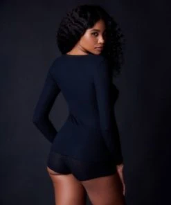 Collezione Privata Fine Rib V Neck Long Sleeve 6 Collezione Privata Fine Rib V Neck Long Sleeve