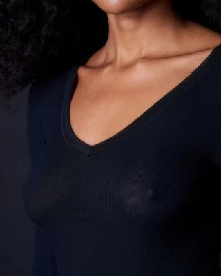 Collezione Privata Fine Rib V Neck Long Sleeve 4 Collezione Privata Fine Rib V Neck Long Sleeve