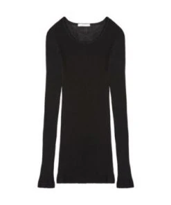 Collezione Privata Sale Wool & Silk Long Sleeve Rib