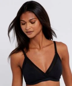 Pea In The Pod Bras Mesh Trim Crossover Nursing Bra