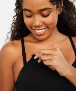 Motherhood Maternity Seamless Rib Knit Nursing Soft Bra