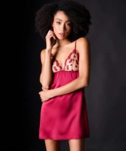 Fleur Of England Ruby Silk Babydoll Chevron Down Icon