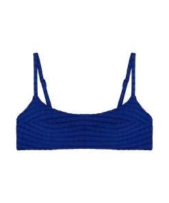 Solid & Striped Shiny Stripe Rib Elsa Bikini Top Swimwear