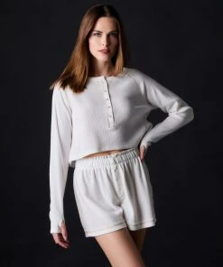 Free People Intimately FP Chevron Down Icon Early Night Cropped Pullover