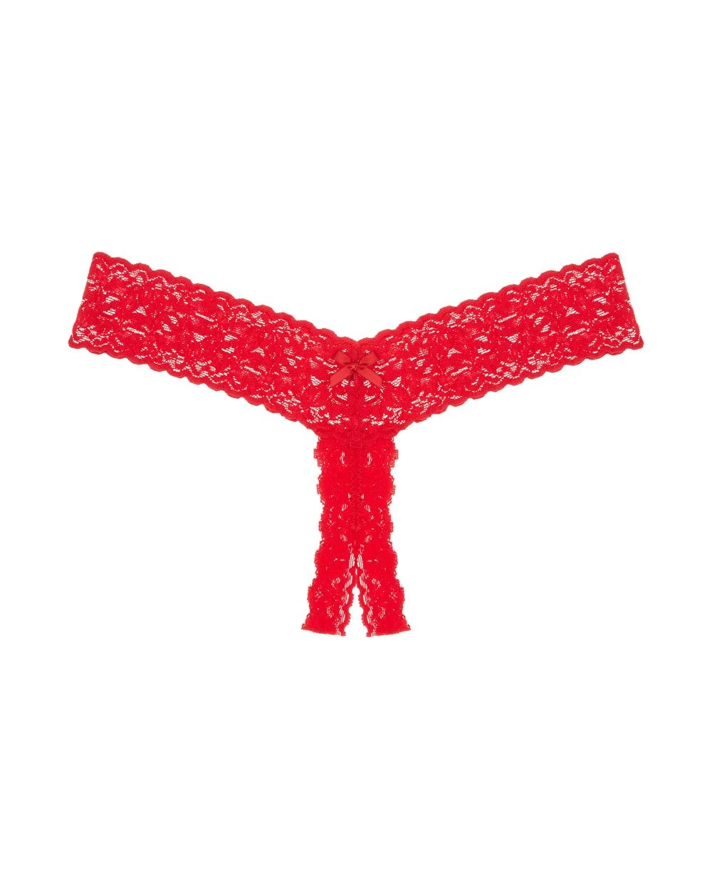 Hanky Panky Signature Lace Open Crotch Low Rise Thong 1 Hanky Panky Signature Lace Open Crotch Low Rise Thong